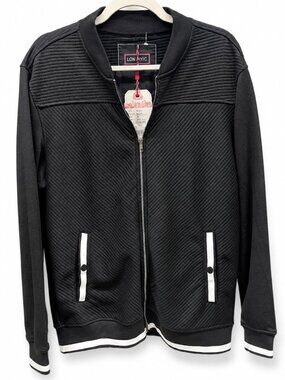 Black and White Zip-Up Jacket
